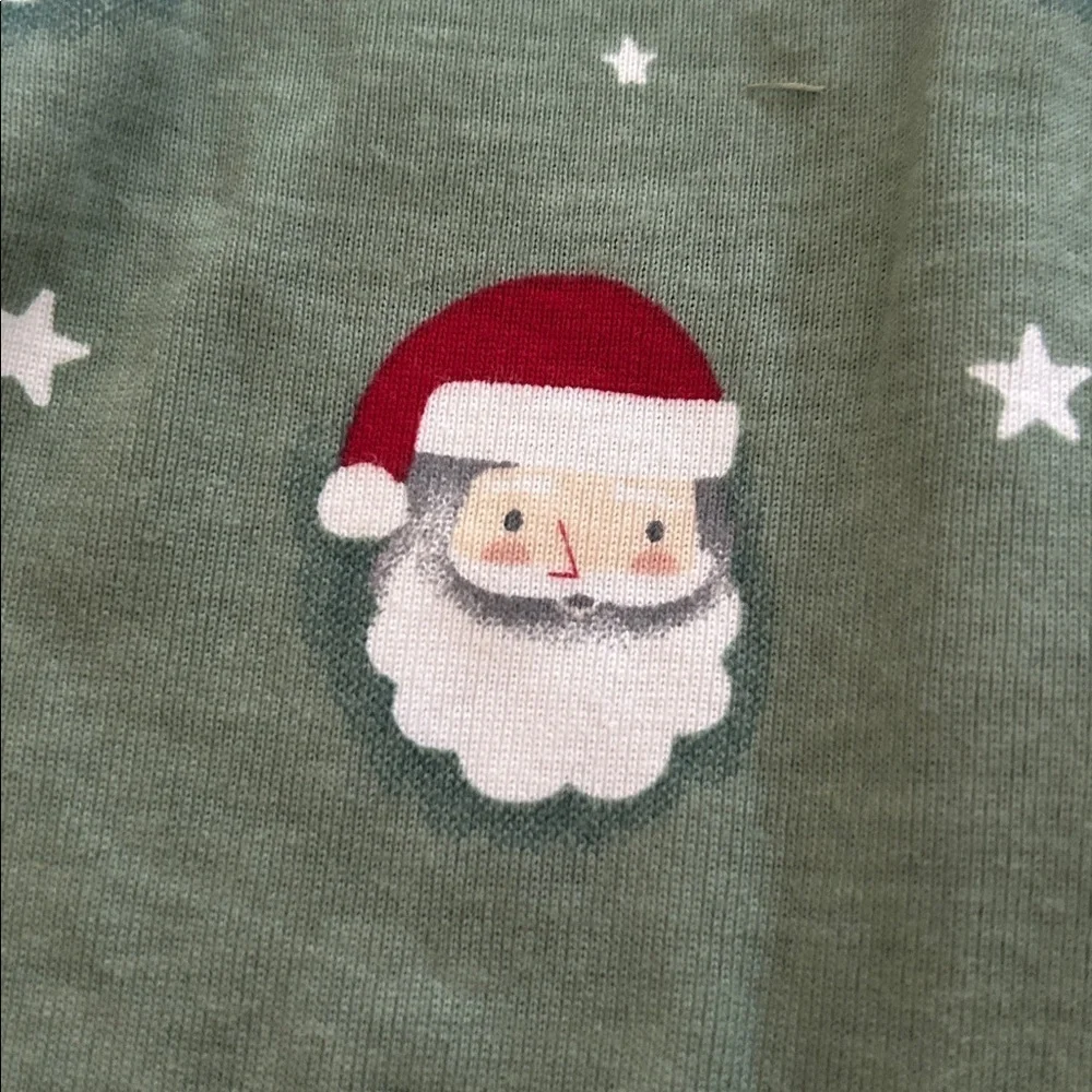 NWT Christmas Petit Lem Festive Green Santa Onesie